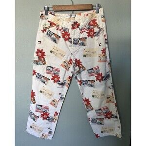 Tommy Hilfiger Womens Pants Size 8 Logo Trip Vacation California NY Pop Art
